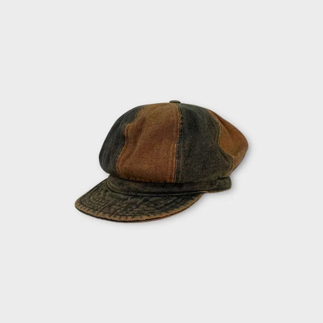 [1493] 빈티지 데님 배색 뉴스보이캡 상품이미지2