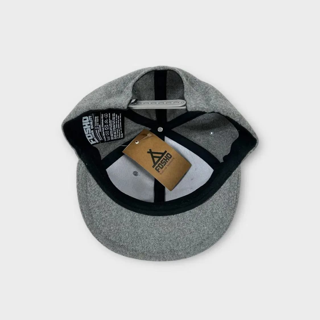 [1503] (새상품) FOSHO 무지 모직 스냅백 그레이 상품이미지7