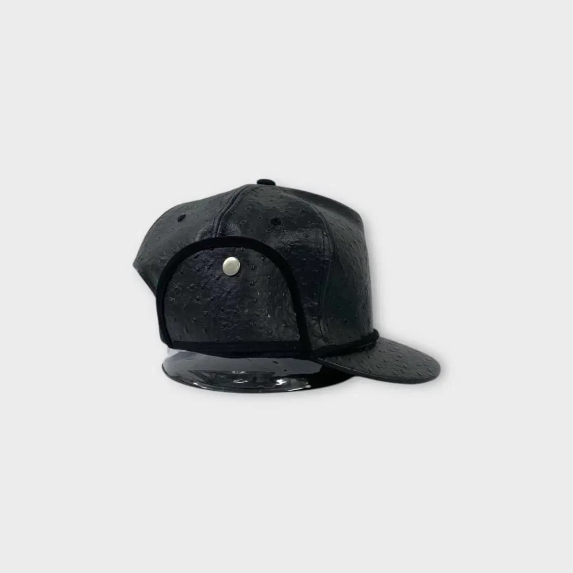 [1505] AUB 하트 포인트 자수 레더 트루퍼 햇 상품이미지5