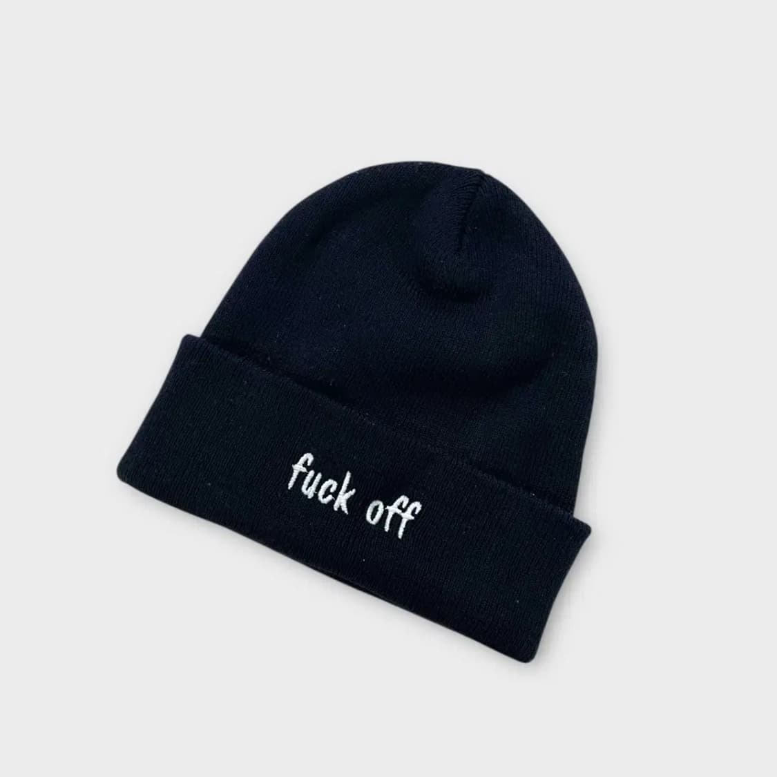 [1519] fuck off 자수 비니 상품이미지6