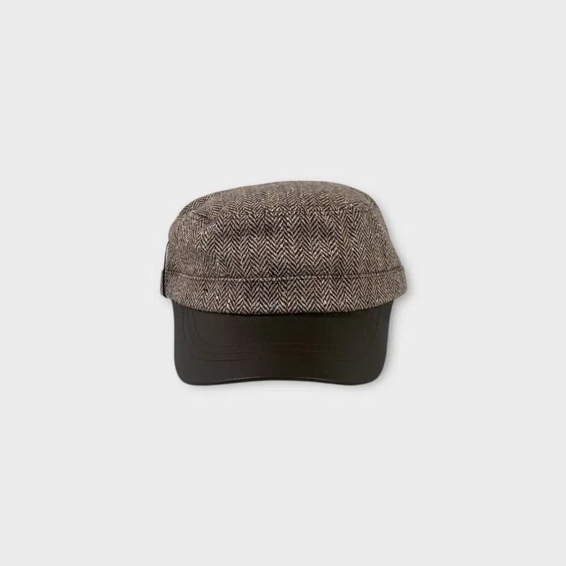 [1543] (새상품) 더파트먼트 헤링본 브라운 캡 상품이미지1