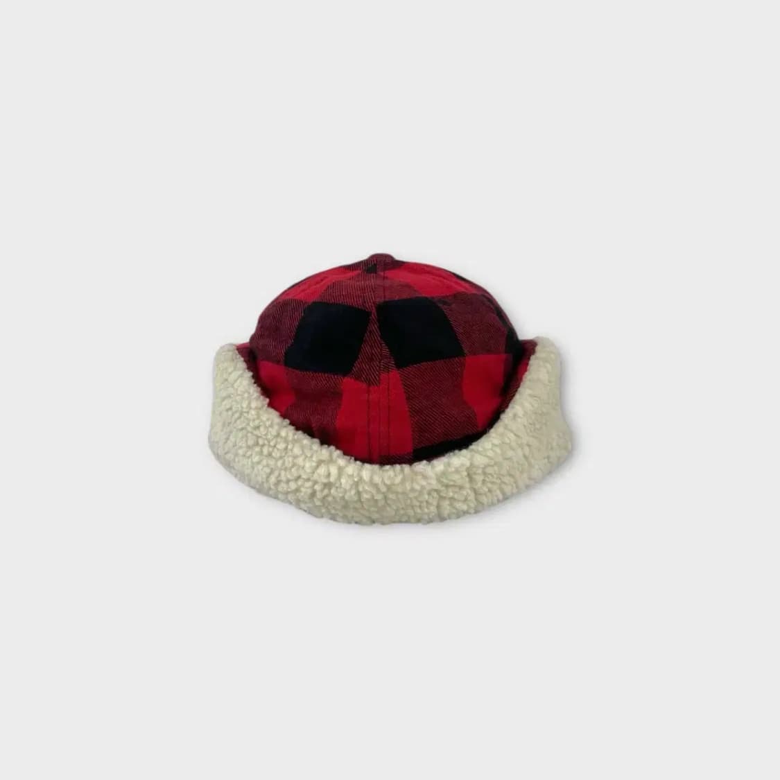 [1544] 크리틱 버팔로 체크 패턴 트루퍼 햇 레드 상품이미지4