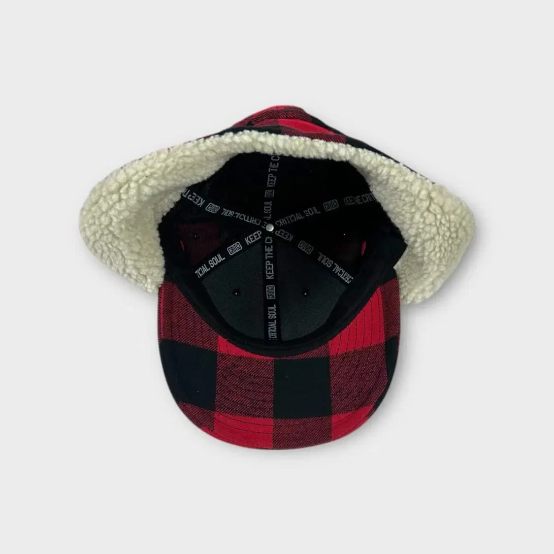 [1544] 크리틱 버팔로 체크 패턴 트루퍼 햇 레드 상품이미지8