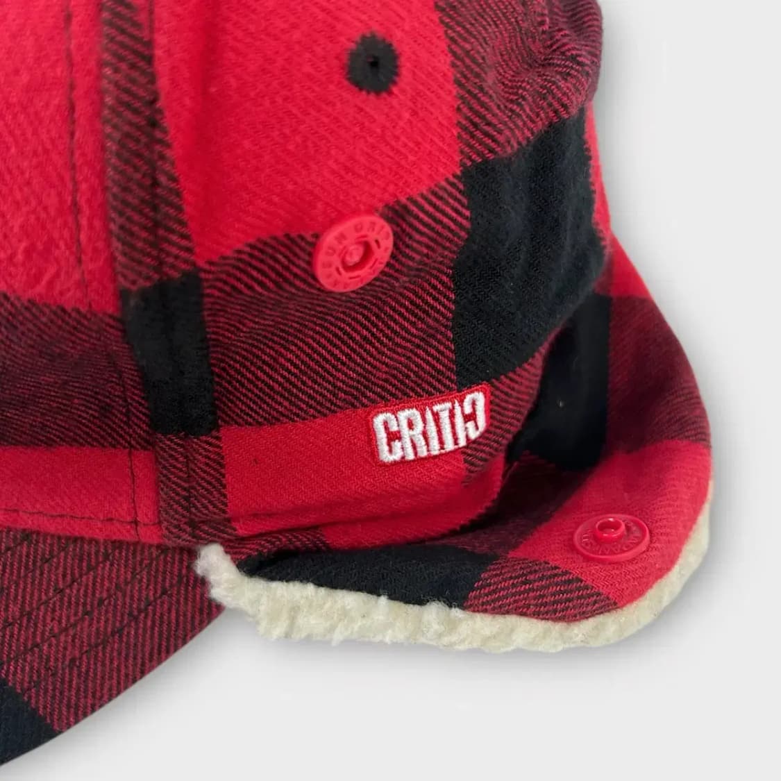 [1544] 크리틱 버팔로 체크 패턴 트루퍼 햇 레드 상품이미지9