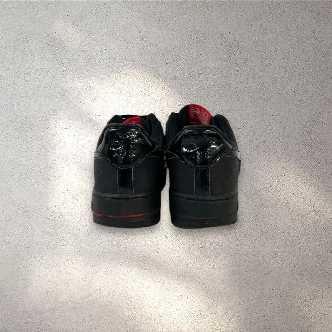 [280]나이키 에어포스1 블랙 글로시 페이턴트 레드 (No.447) 상품이미지4