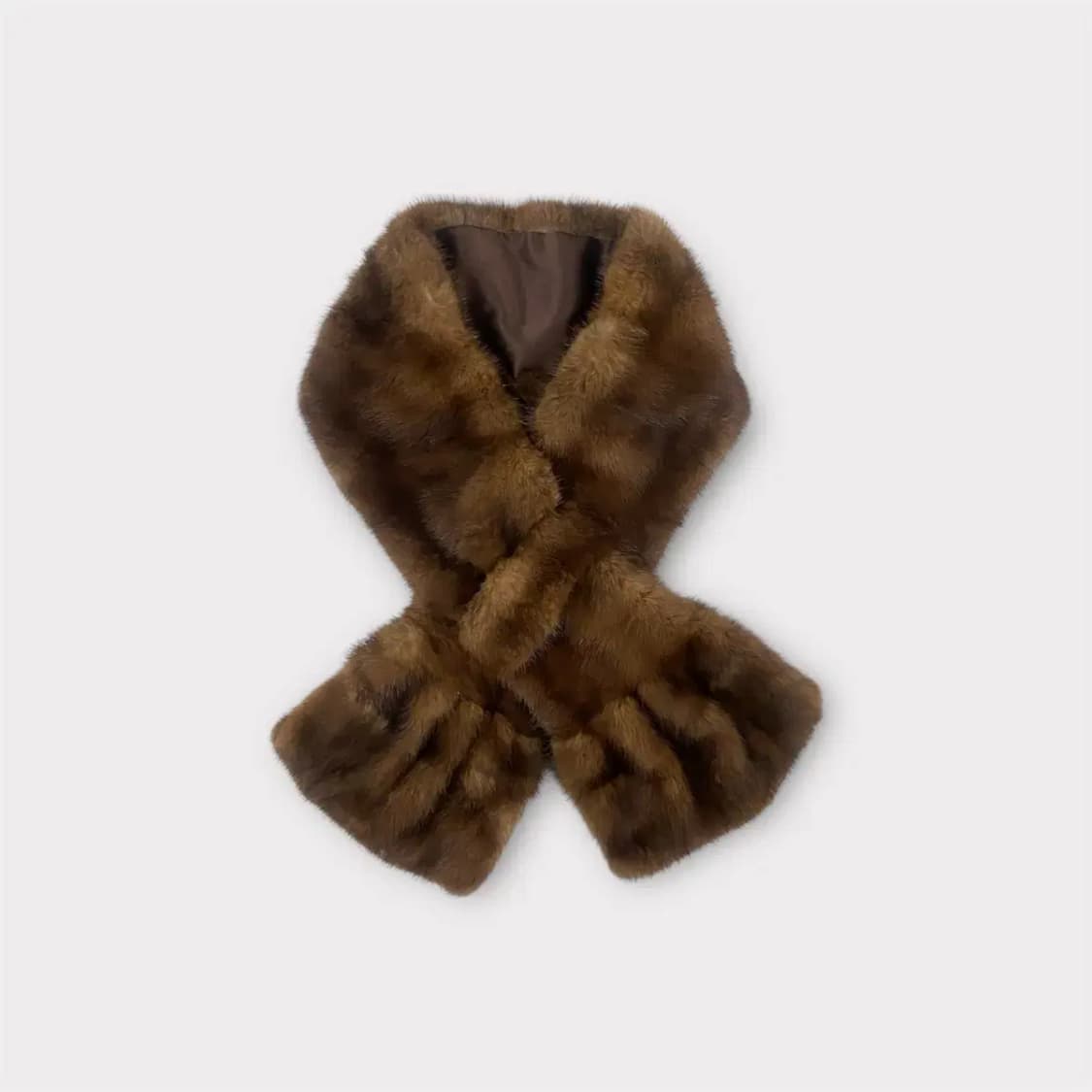 쁘띠 밍크 퍼 머플러 브라운(M66) 상품이미지2