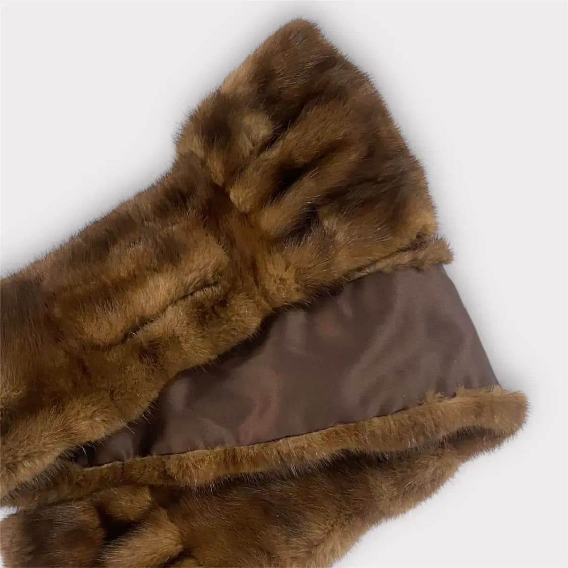 쁘띠 밍크 퍼 머플러 브라운(M66) 상품이미지3