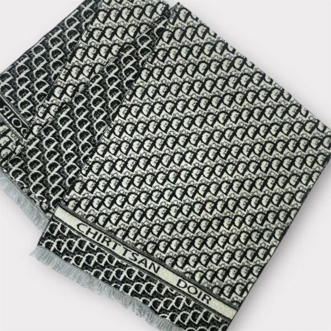 D패턴 오블리크 자카드 그레이 머플러(M66) 상품이미지5