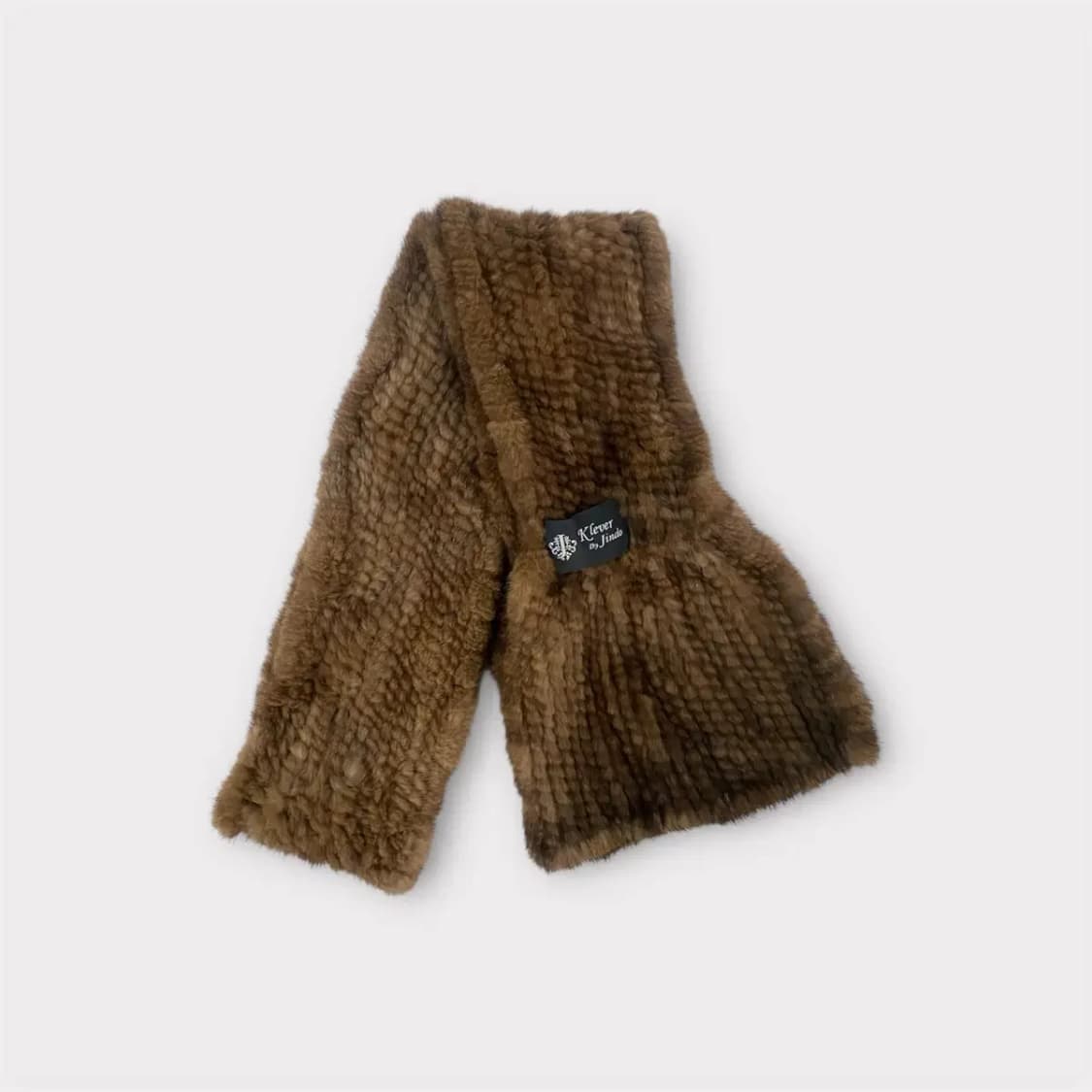 진도 끌레베 밍크 프릴 머플러 브라운(M68) 상품이미지1