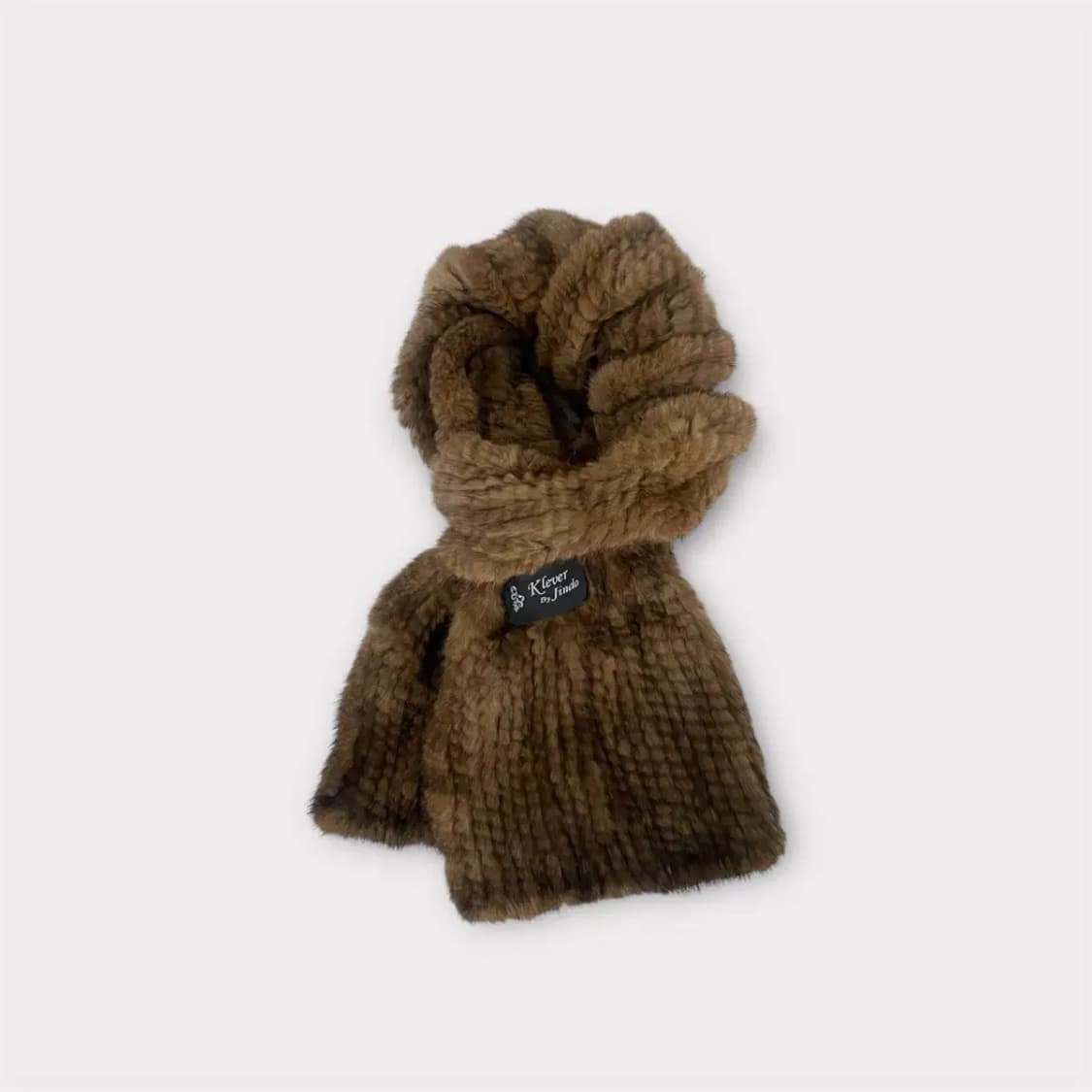 진도 끌레베 밍크 프릴 머플러 브라운(M68) 상품이미지2