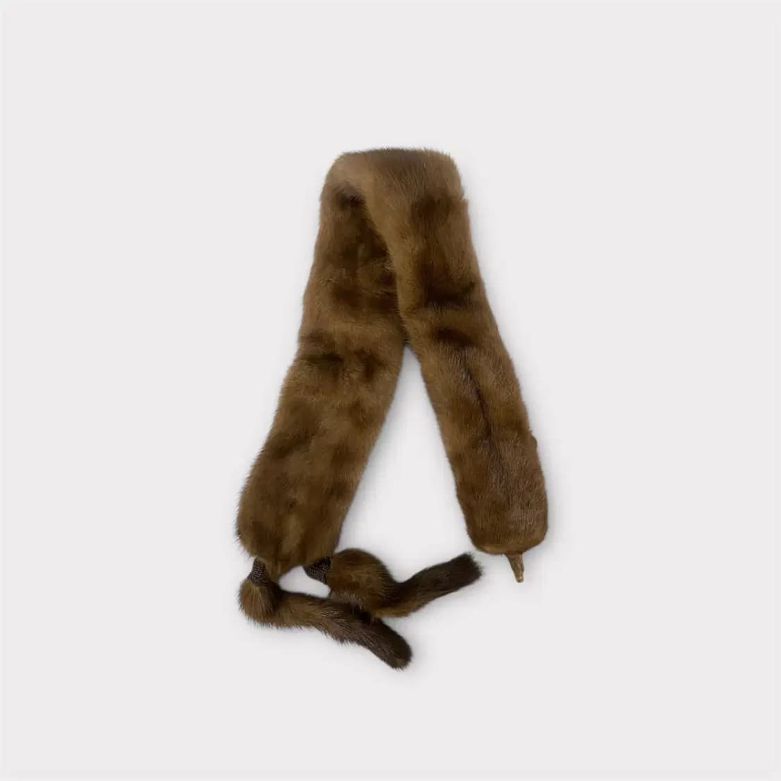 진도 통밍크 털 머플러 브라운(M71) 상품이미지1