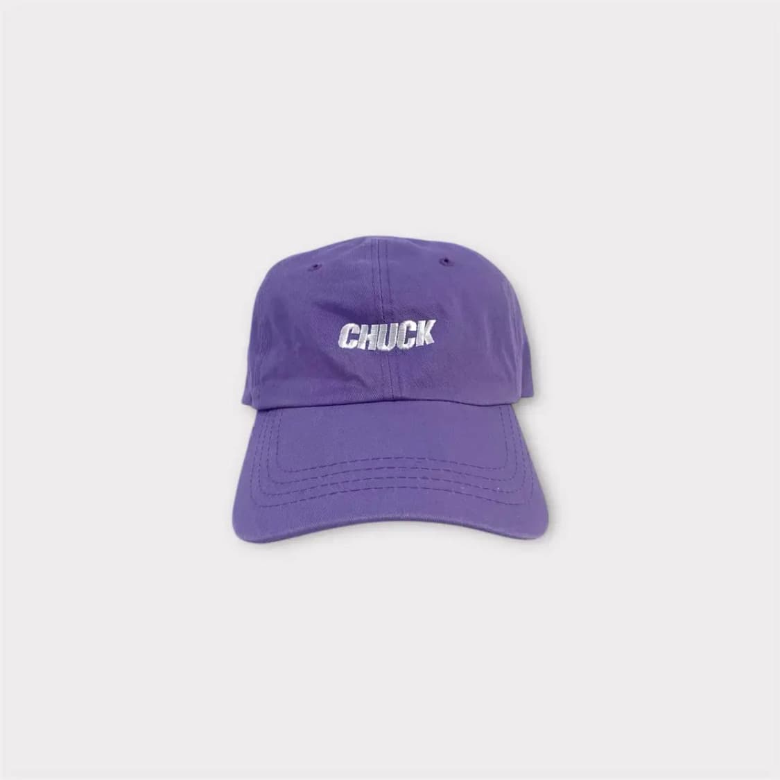 척(CHUCK) 라벨 코튼 볼캡 퍼플 (1573) 상품이미지1