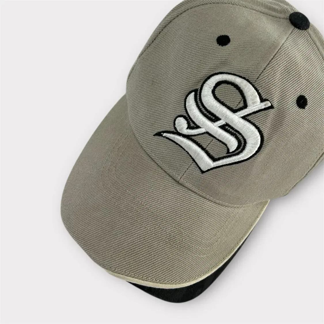 빅 자수 투톤 배색 볼캡 (1582) 상품이미지6