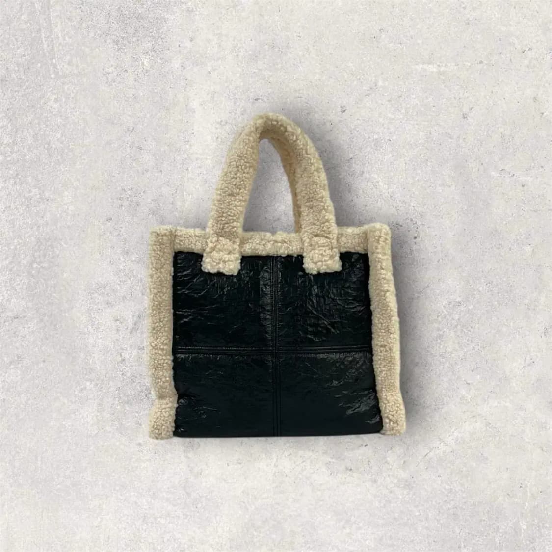 스탠드 스튜디오 시어링 토트백 블랙 (B281) 상품이미지3