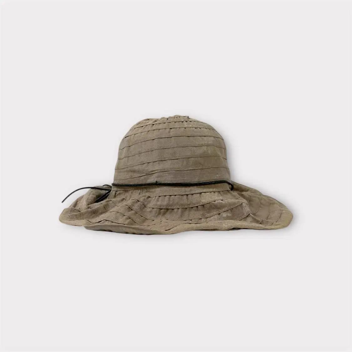 리본 포인트 베이지 와이어 챙모자 (1737) 상품이미지3