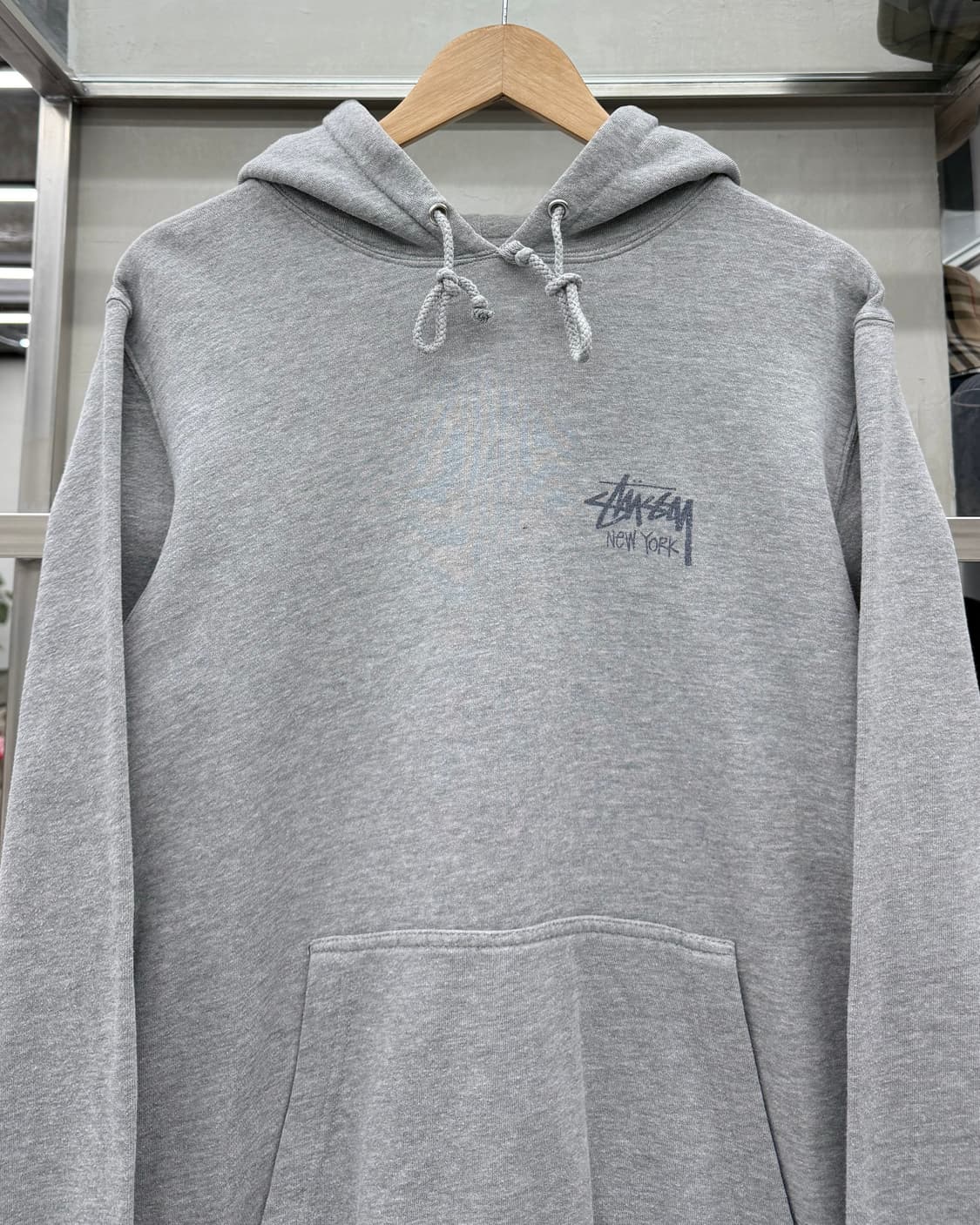 스투시 00s 뉴욕 빅로고 New York 스웻 후디 후드티 상품이미지6