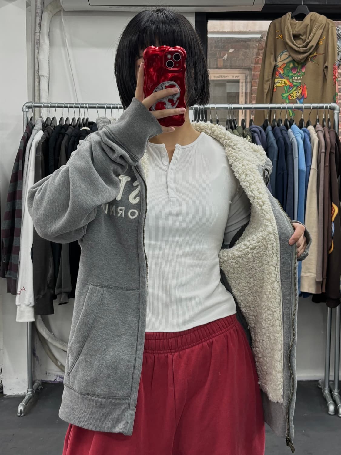 홀리스터 그레이 후드집업 상품이미지3