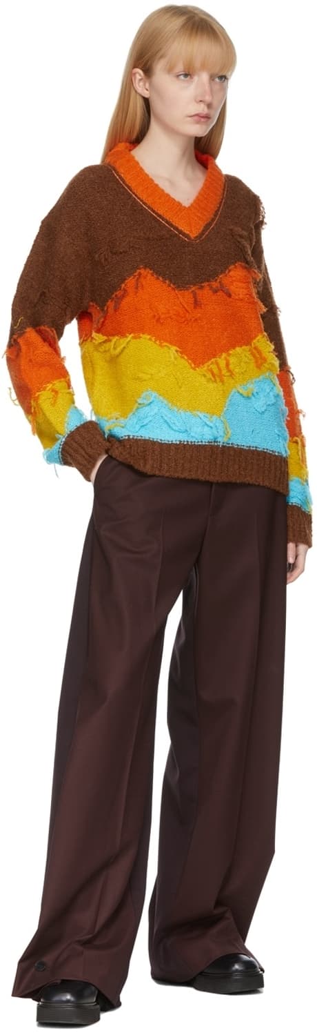 [M] 앤더슨벨 마운틴 인타샤 v넥 스웨터 상품이미지1