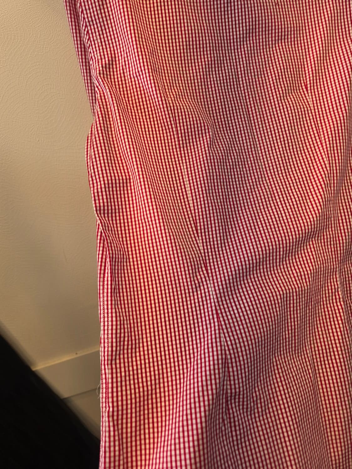 타미힐피거 레드 깅엄체크 셔츠 XS 슬림핏 상품이미지5