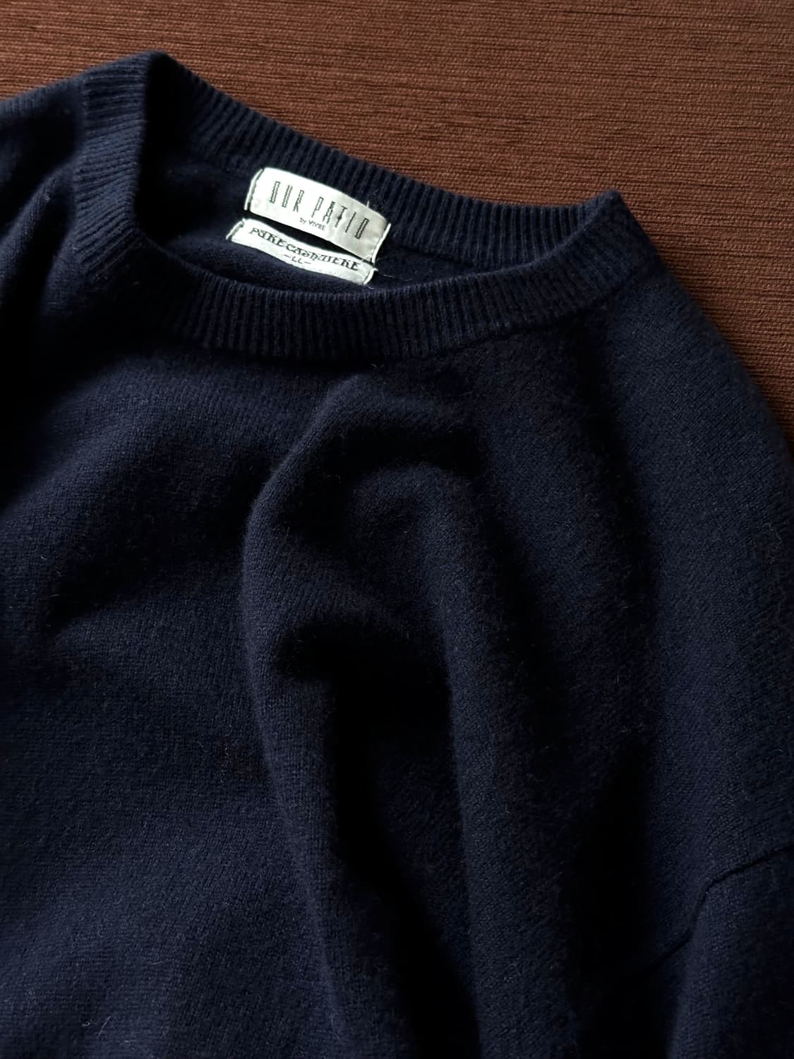 'Pure cashmere' wide design crew knit 상품이미지1