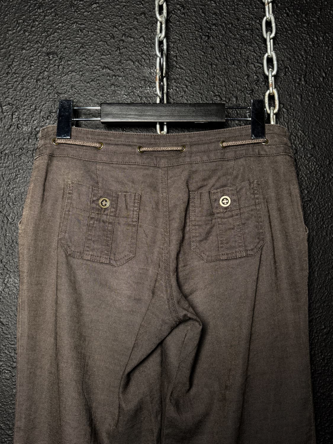 Brown Flare Linen Pants 상품이미지10
