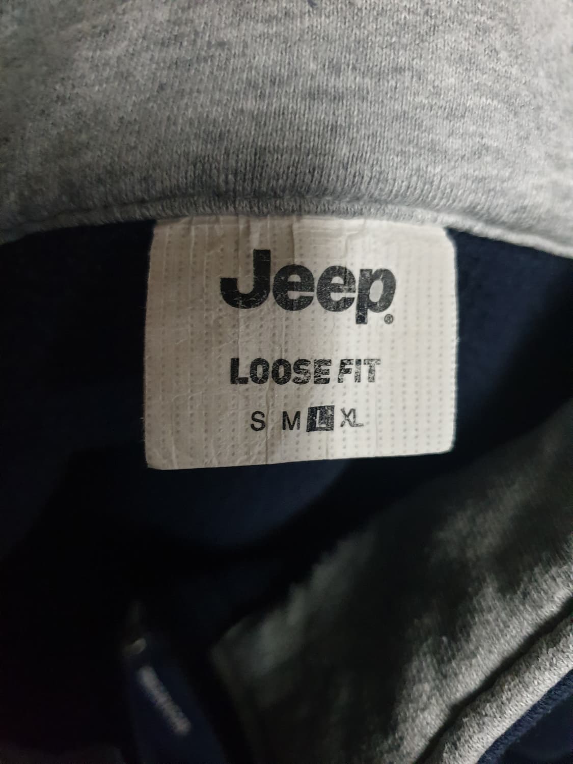 JEEP 아메리칸 아이콘 루즈핏 하프집업 맨투맨 네이비 (L) 상품이미지6