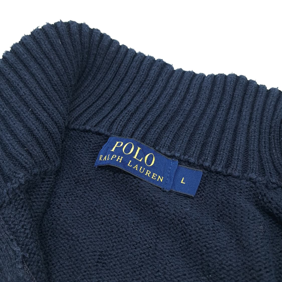 CN657 L 폴로 랄프로렌 네이비 하프집업 긴팔 니트 스웨터 상품이미지4