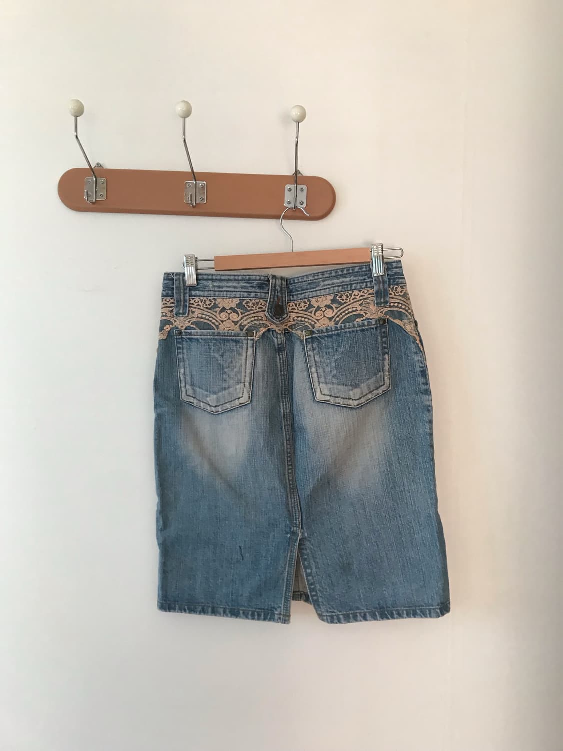 레이스 데님 미디 스커트 상품이미지9