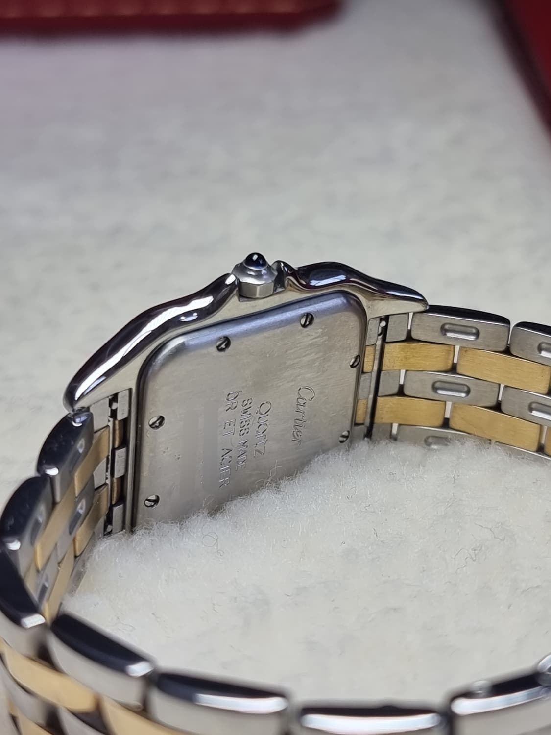 까르띠에 팬더 18K 두줄 콤비 M 쿼츠 남녀공용 시계  상품이미지4