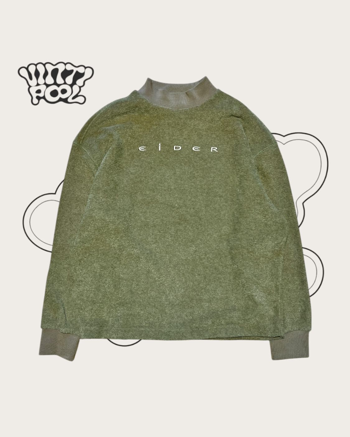 아이더 하이넥 겨울 긴팔티 M 카키 상품이미지1