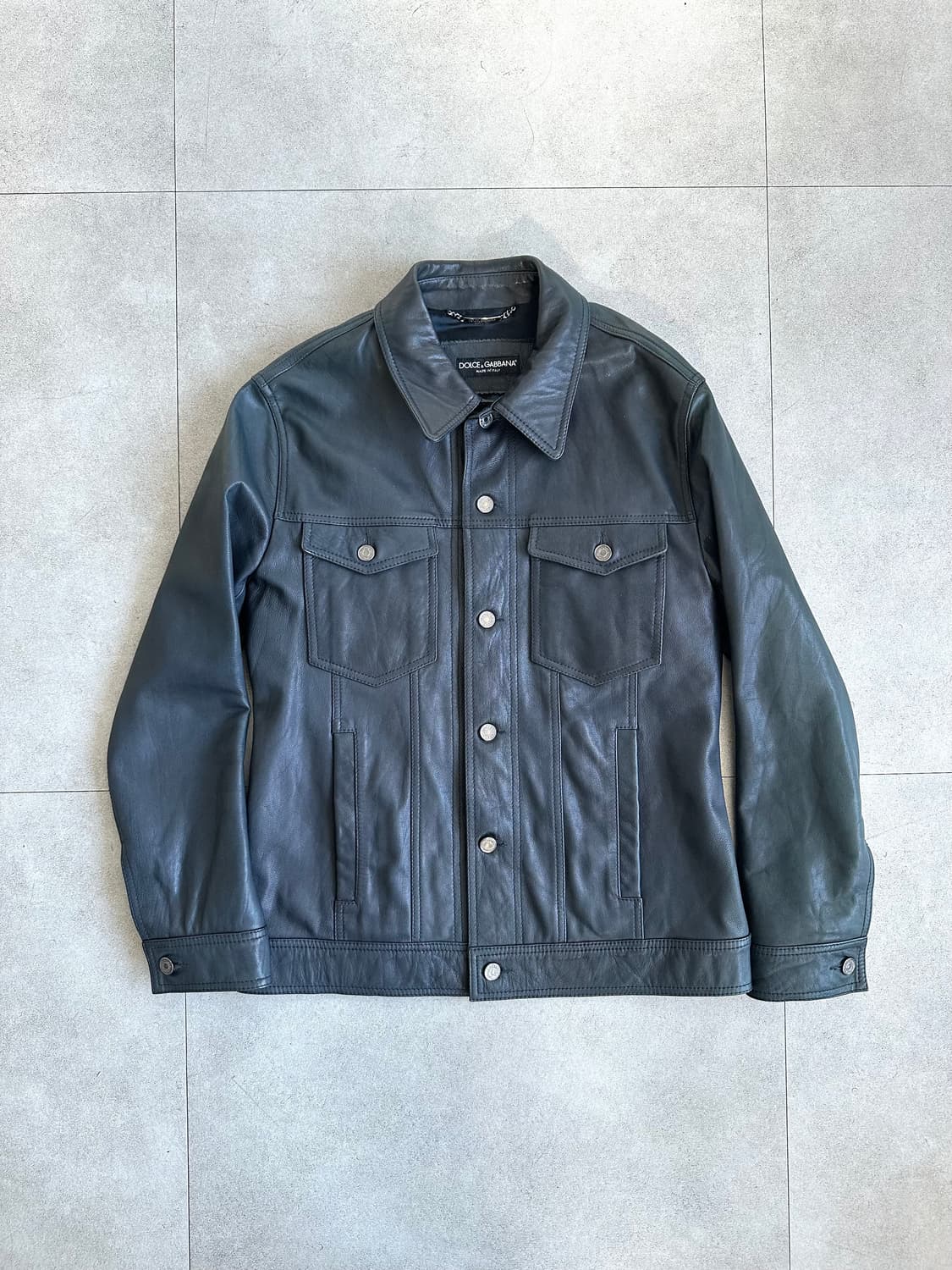 돌체앤가바나 2000s 고트스킨 레더 자켓 상품이미지4