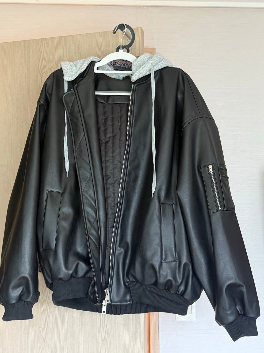 블랙 레더 자켓 [unisex] 상품이미지3