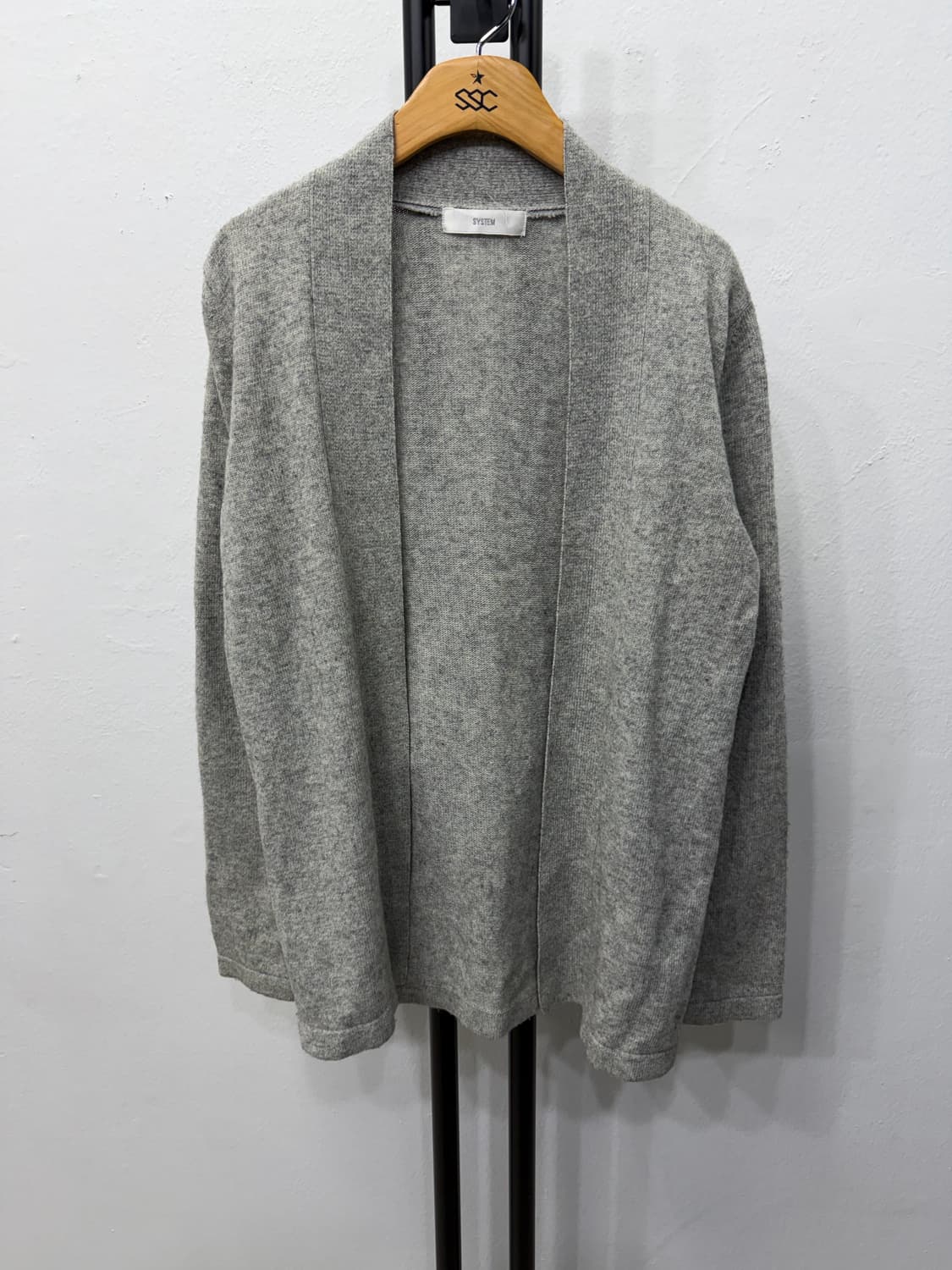 정품) SYSTEM 시스템 한섬 회색 가디건 90F 상품이미지1