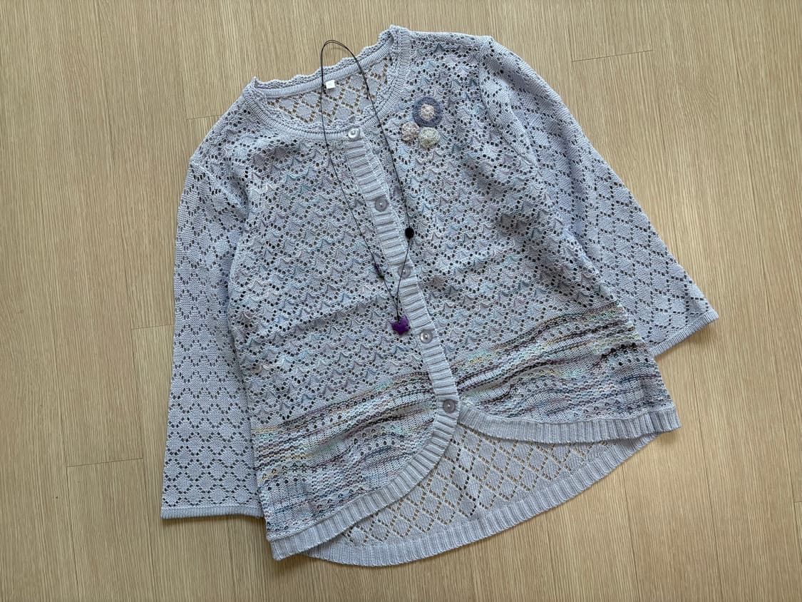 모리걸 나비 목걸이~ 크로쉐 가디건 상품이미지3