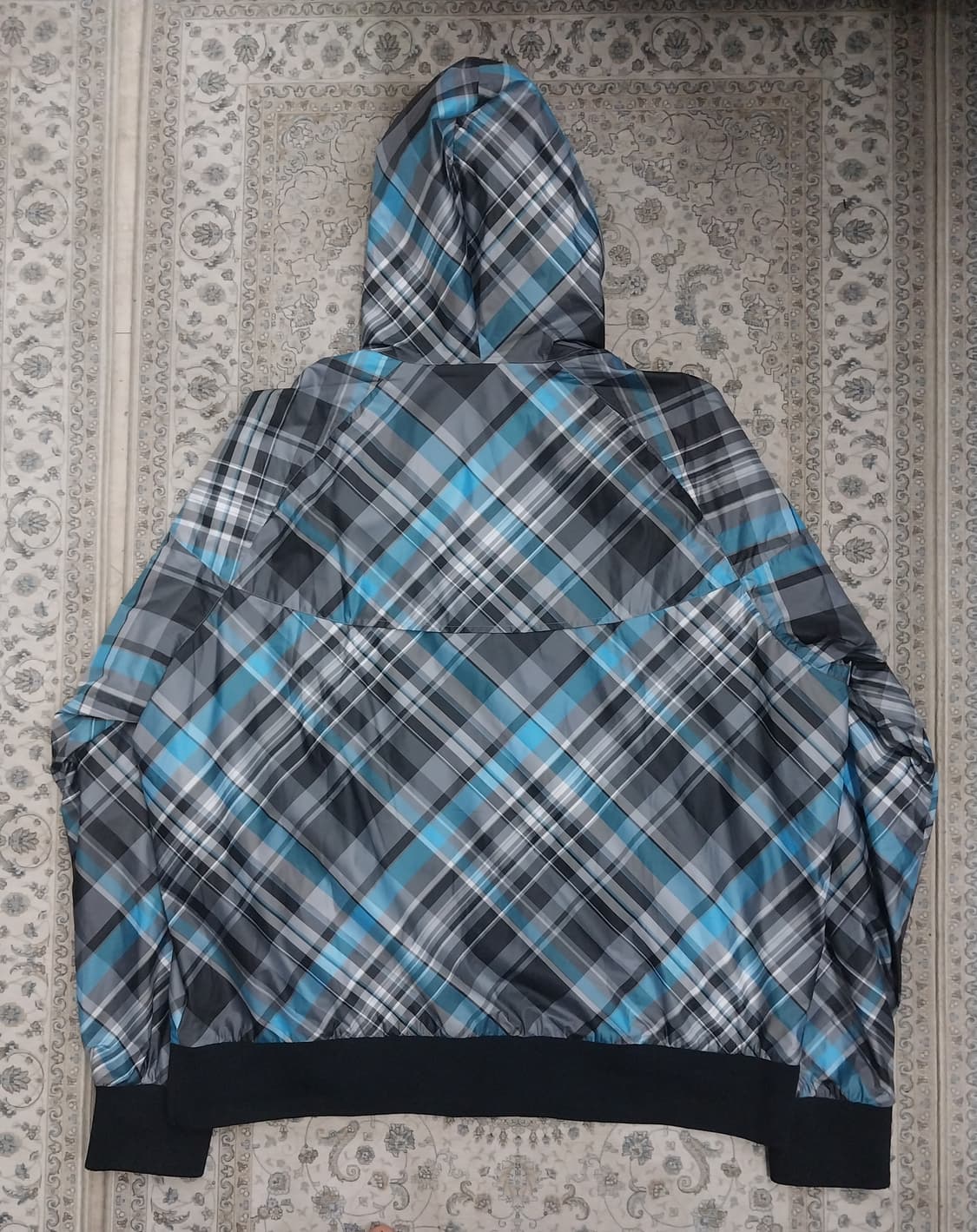 나이키 체크 패턴 바람막이 후드 자켓 2XL 상품이미지2