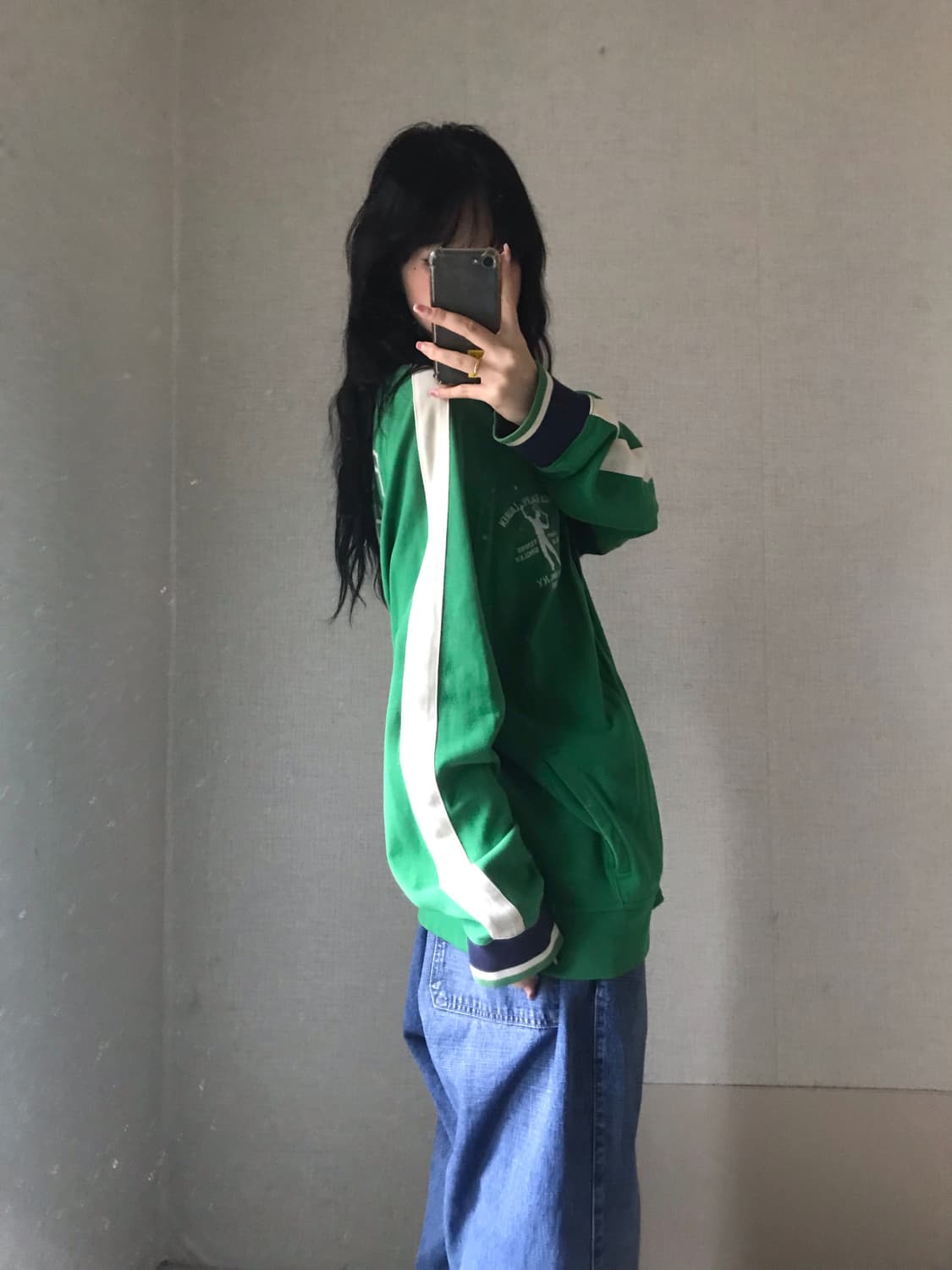 폴로 그린 오버핏 트랙 집업 상품이미지3