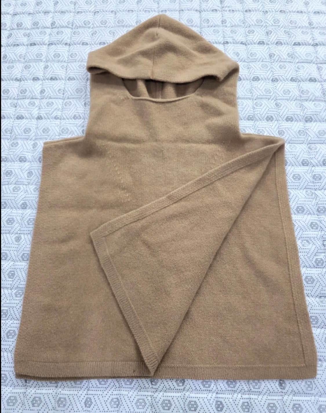 토템 한섬 울 캐시미어 후드 빕 케이프 상품이미지3