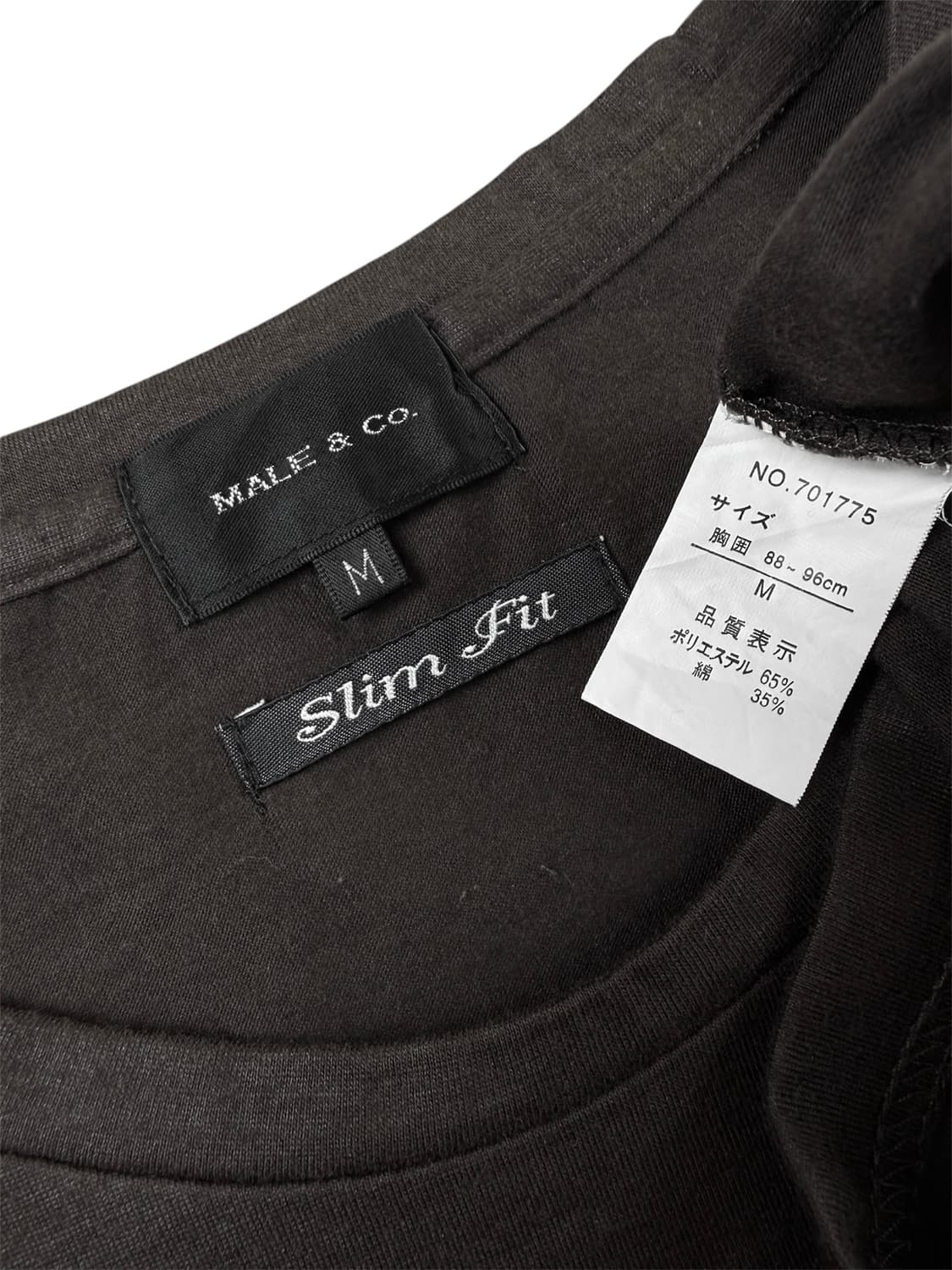 male&co 사선 절개 티셔츠 상품이미지4