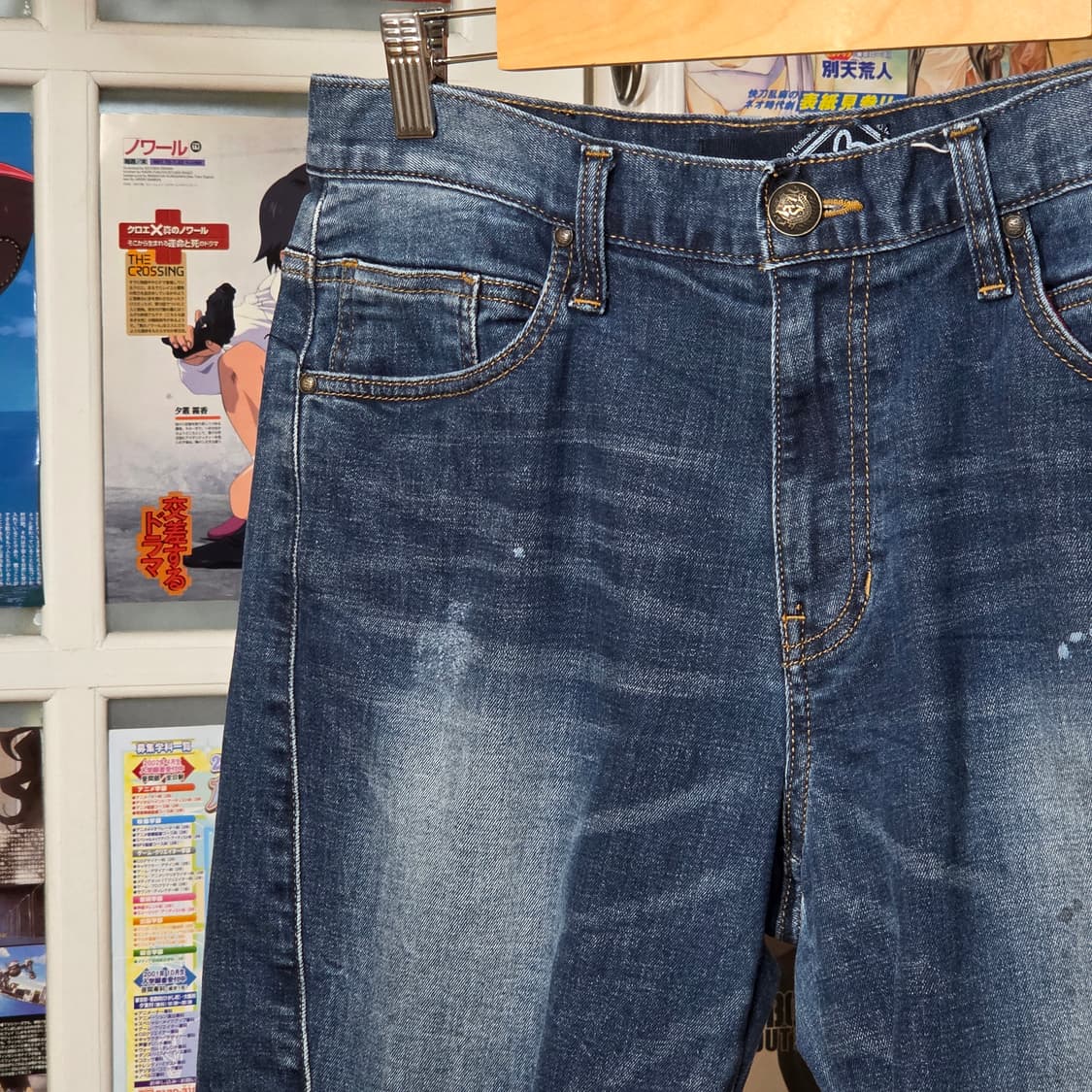 에비수 절개라인 중청 데님 팬츠 상품이미지6