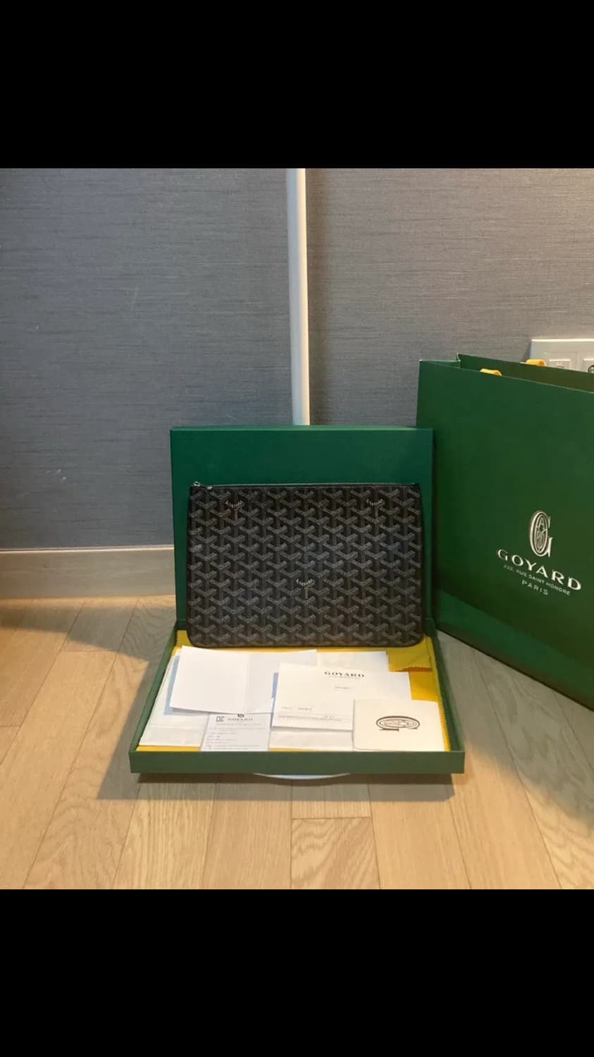 (새상품급/풀구성) 고야드 클러치백 블랙 mm 상품이미지1