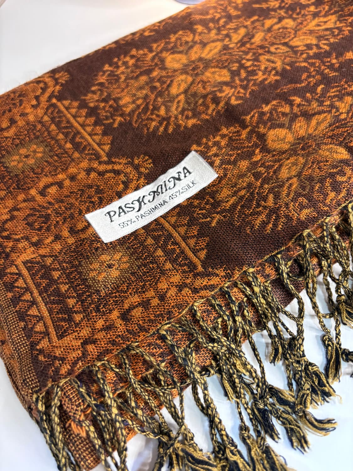 Pashmina silk 피시미나 에스닉 페이즐리 머플러 숄  상품이미지2