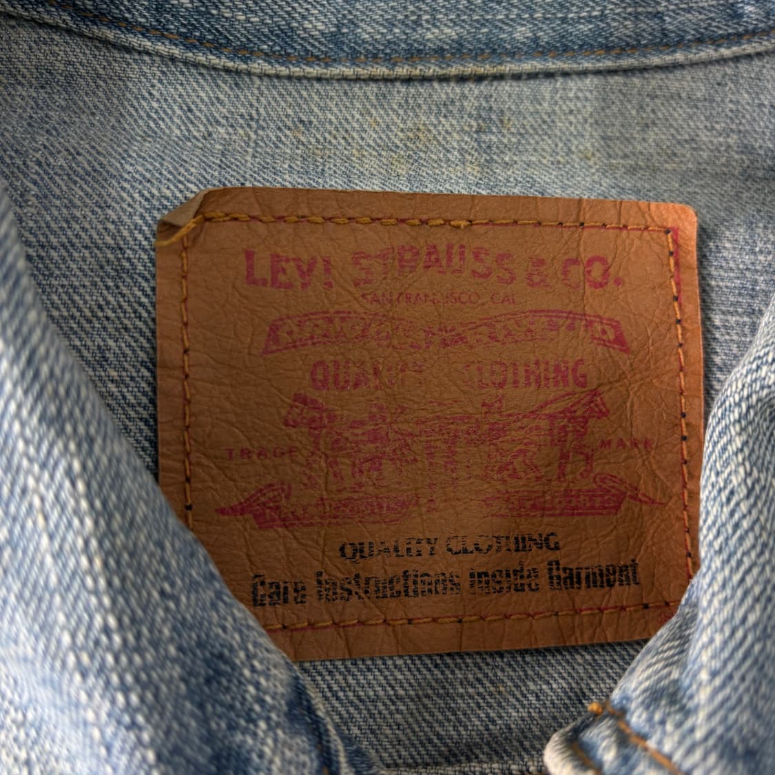 95 리바이스 00s 일본판 워시드 데님 자켓 상품이미지4