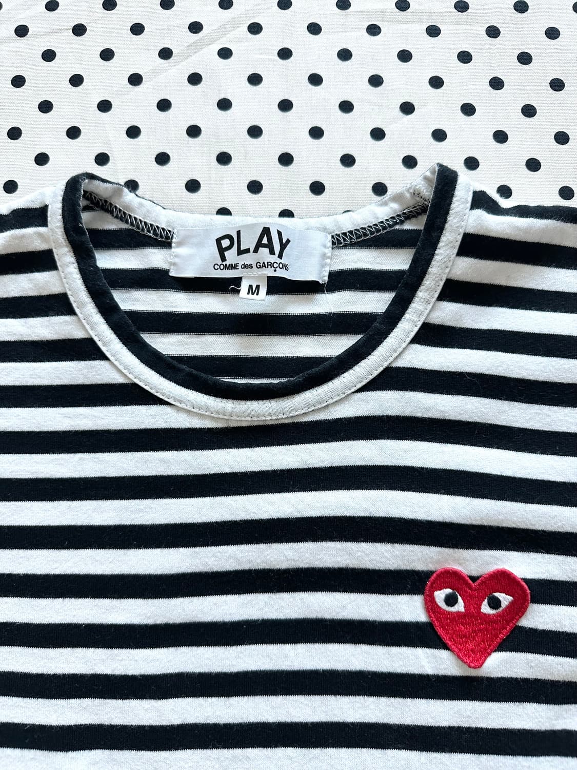 꼼데가르송 플레이 스트라이프 롱 슬리브 티셔츠 상품이미지3