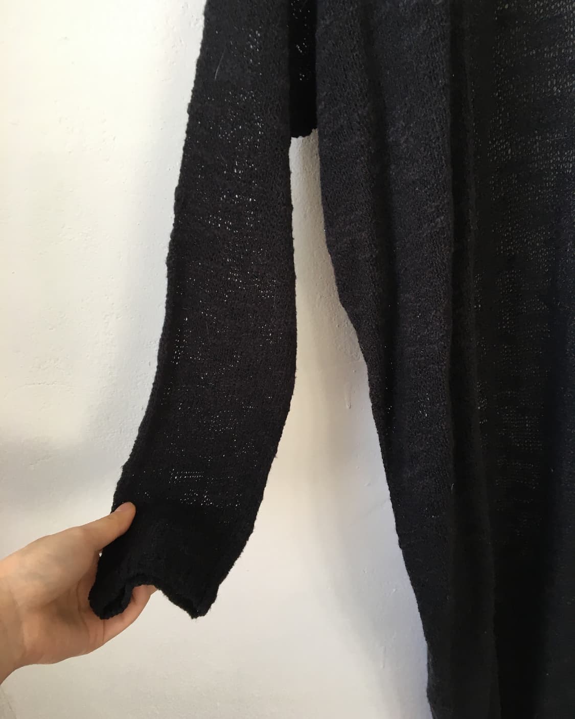 Fringe point open knit cardigan 상품이미지5