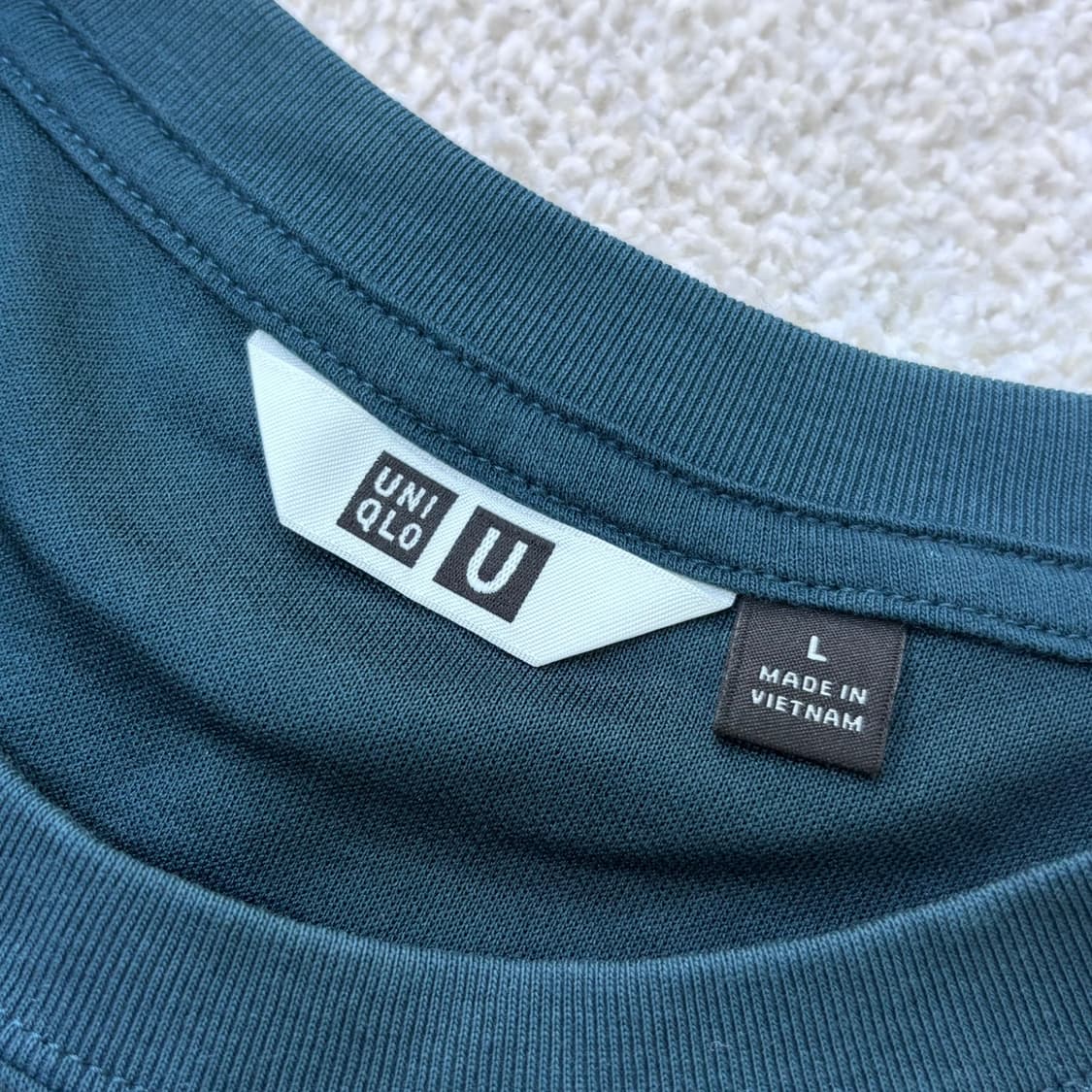 L 유니클로 오버사이즈 크루넥 티셔츠 0312E 상품이미지3