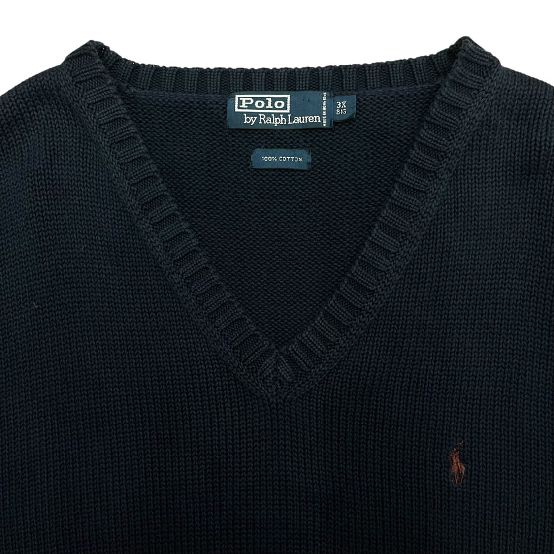 폴로 랄프로렌 90's 버건디포니 네이비 니트조끼 3XL 상품이미지4