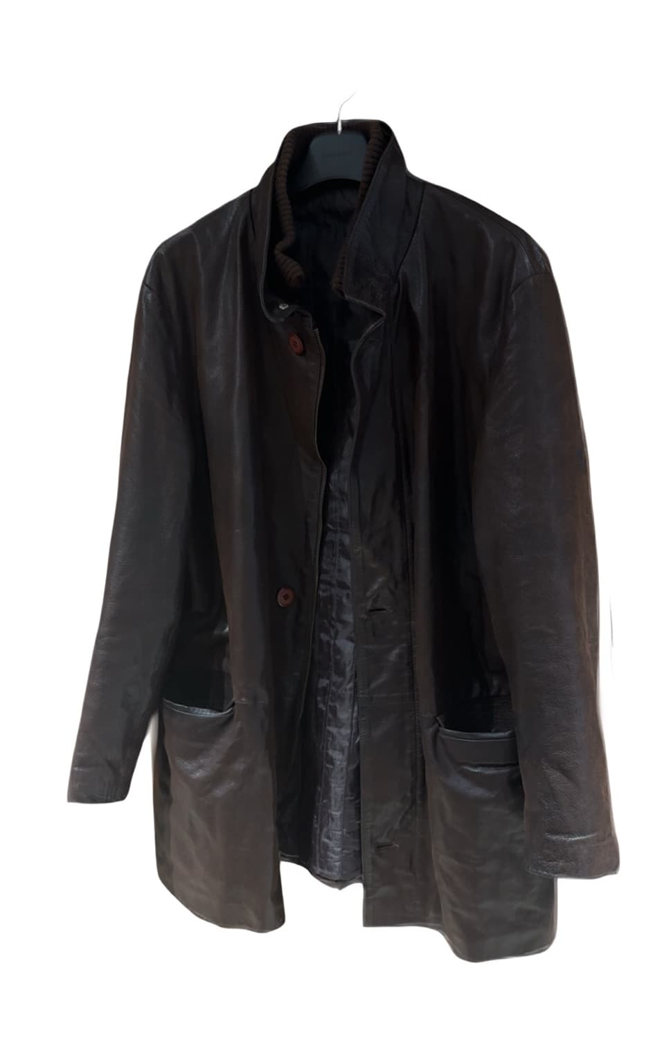 브라운 레더 카코트 상품이미지4