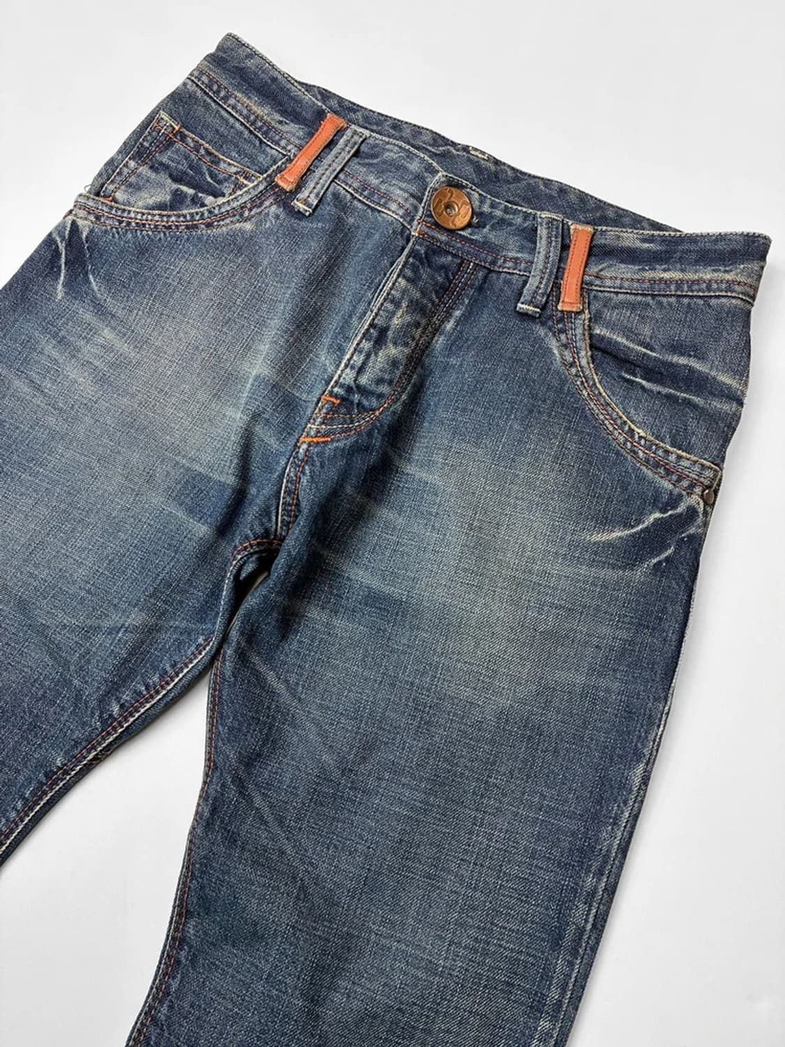 Selected 이태리 오렌지 가죽 배색 데님 팬츠 PN5572    상품이미지2