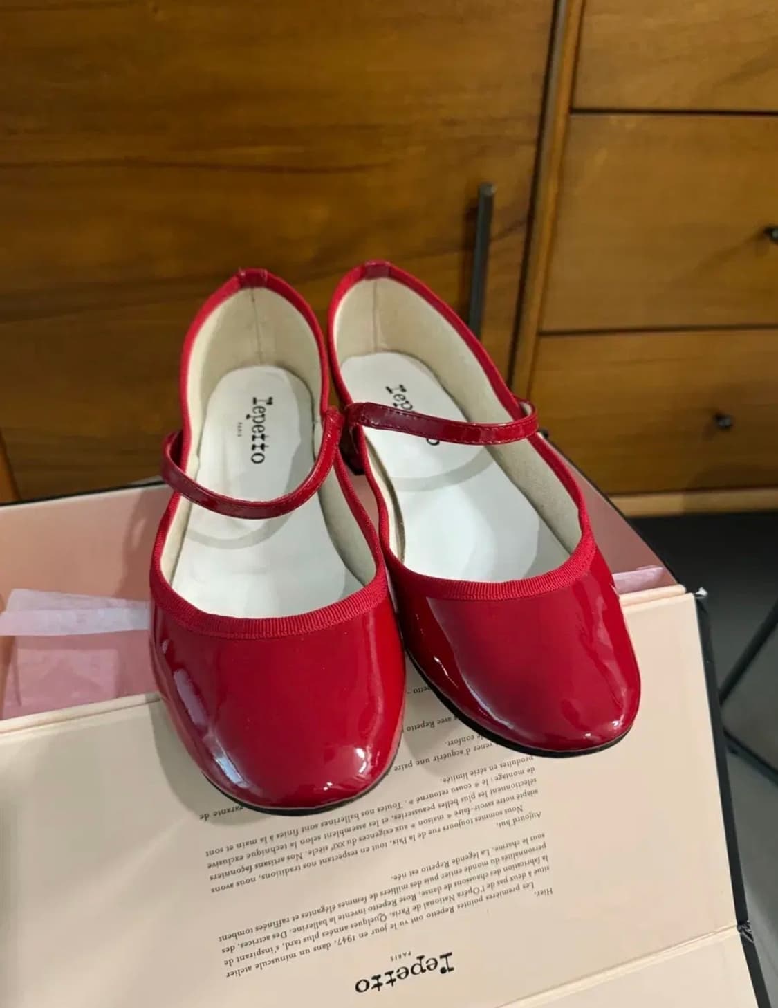 레페토 메리제인 플랫슈즈 (로즈) 레드 38 상품이미지3