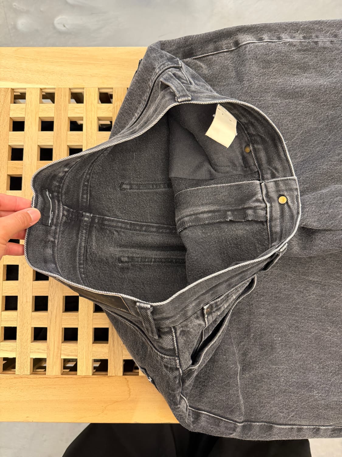 LAD MUSICIAN WIDE DENIM 라드뮤지션 흑청데님팬츠 상품이미지6